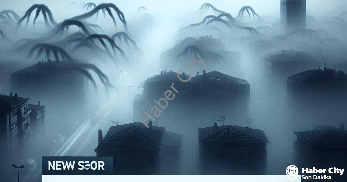 "Denizli’de Sis Kabusu: Görüş Mesafesi 10 Metreye Kadar Düştü" başlıklı haber için fotorealistik, pr