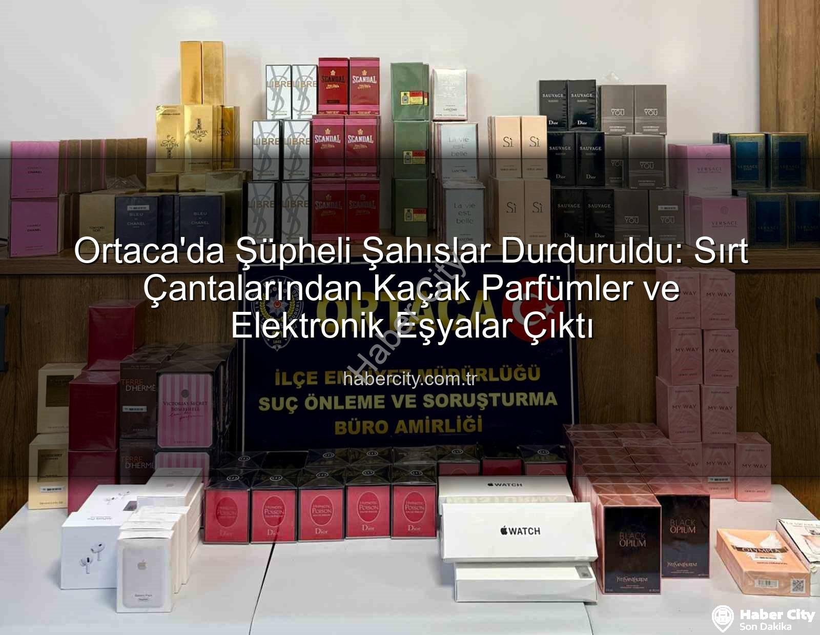 kaçak parfüm - Ortaca'da Şüpheli Şahıslar Durduruldu: Sırt Çantalarından Kaçak Parfümler ve Elektronik Eşyalar Çıktı
