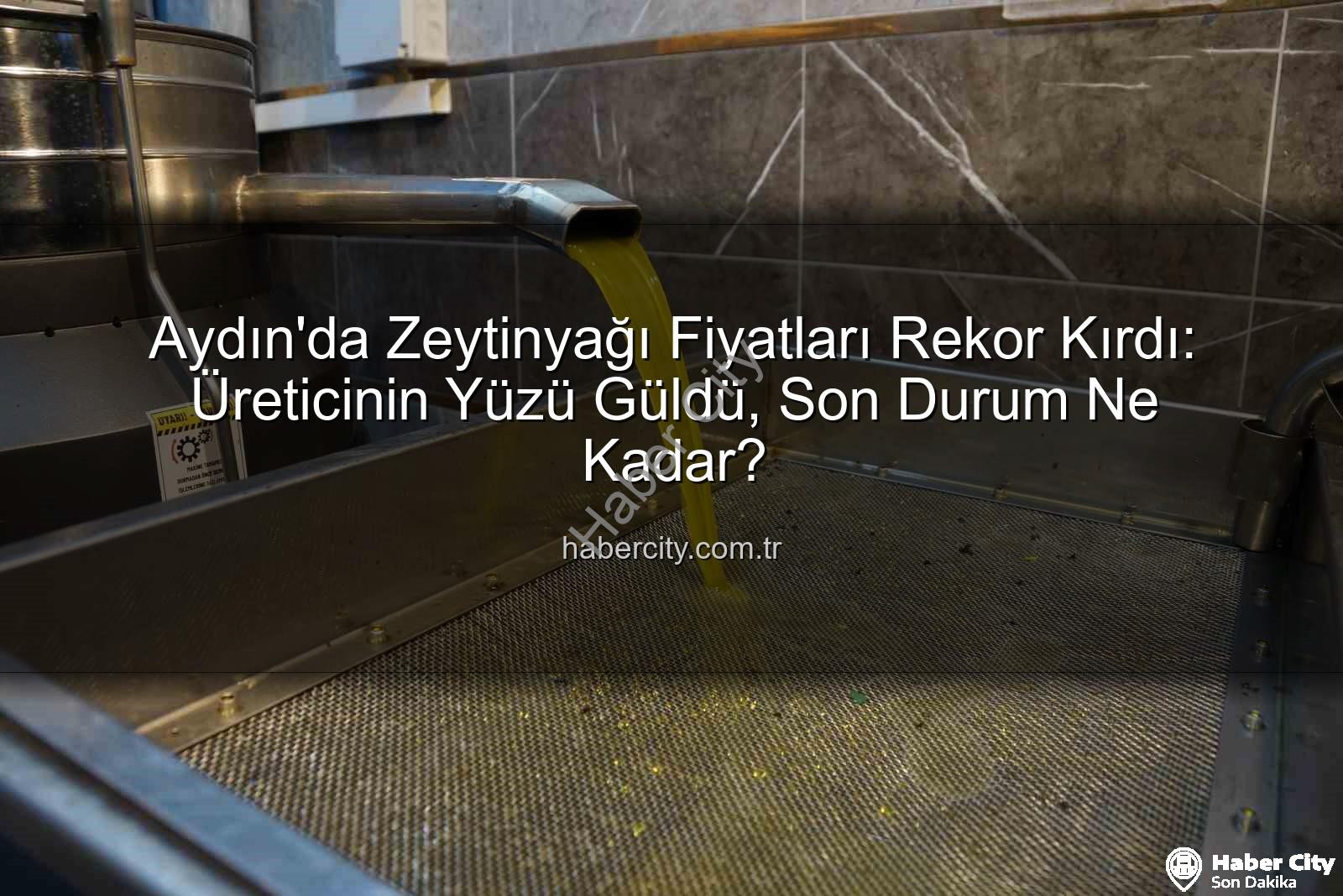 zeytinyağı fiyatları - Aydın'da Zeytinyağı Fiyatları Rekor Kırdı: Üreticinin Yüzü Güldü, Son Durum Ne Kadar?